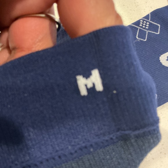 FIGS Compression Socks Navy Blue Medical Healthcare Icons Rx Stethoscope Bandage - Picture 3 of 3